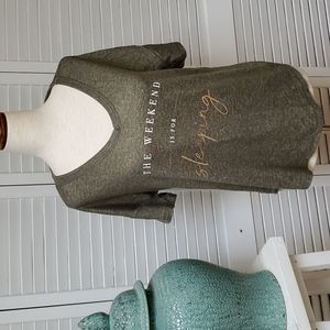 Danskin Size L " The Weekend Is For Sleeping"  Loungewear Top.